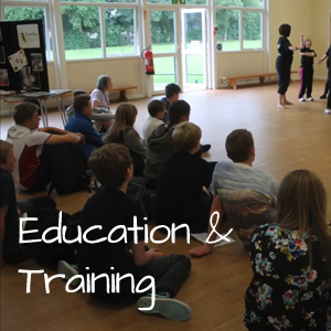 Education and training, a group of people sit on the floor
