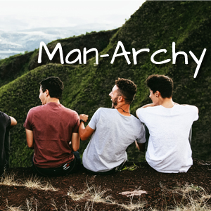 Man-Archy, four men looking over the hills together