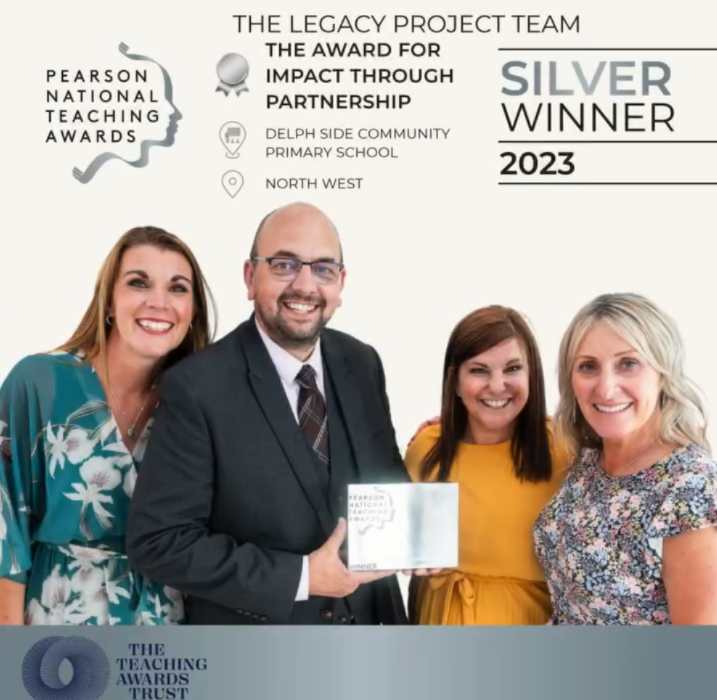 The Legacy Project Team The Award For Impact Through Partnership Delphside Community Primary School North West Silver Winner 2023